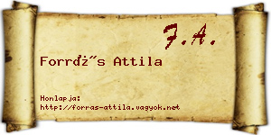 Forrás Attila névjegykártya
