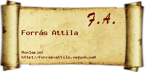 Forrás Attila névjegykártya