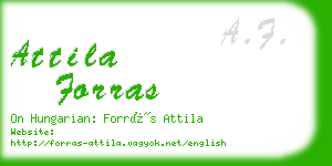 attila forras business card